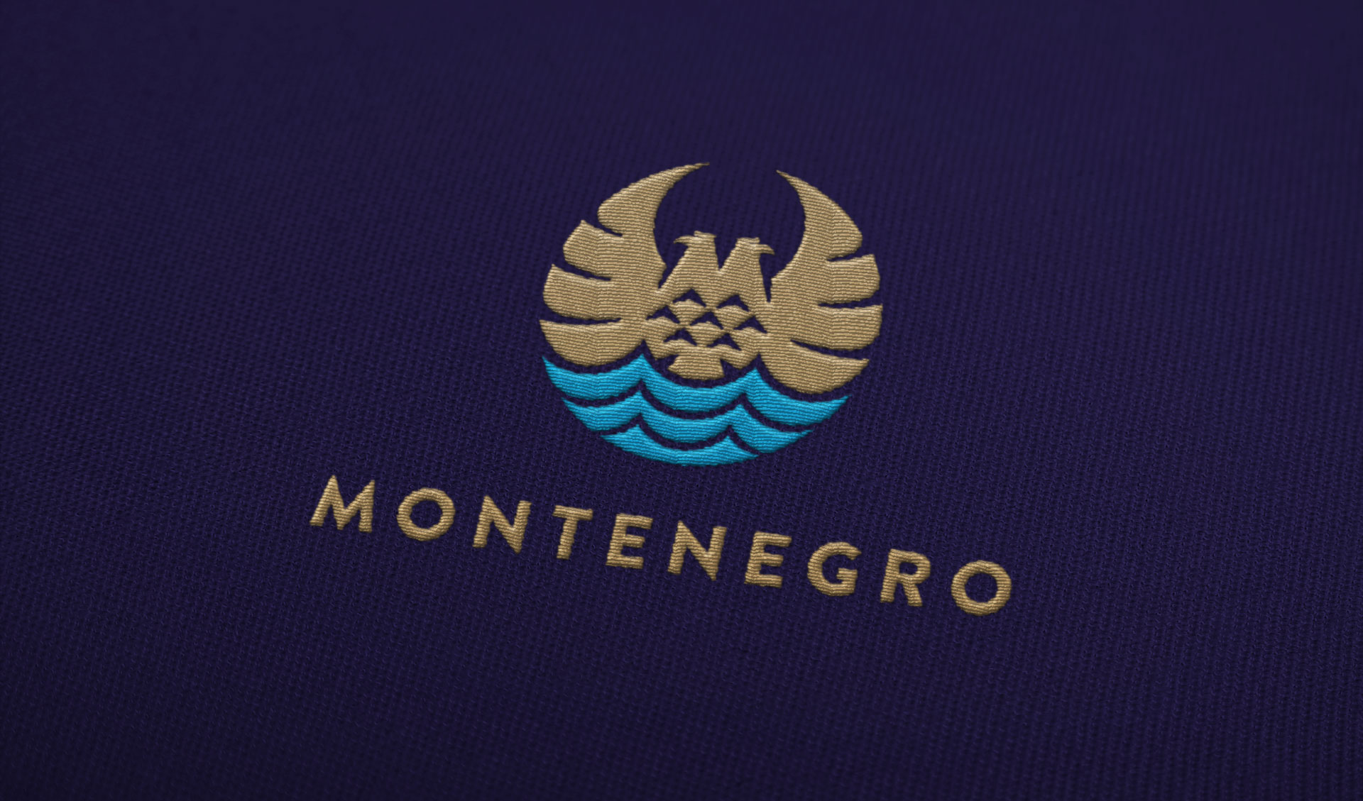 Dizajn logotipa za nacionalni identitet Crne Gore, Montenegro (vez na platnu)