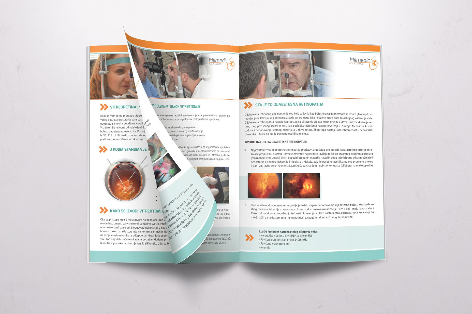 Dizajn brošure za Milmedic kliniku