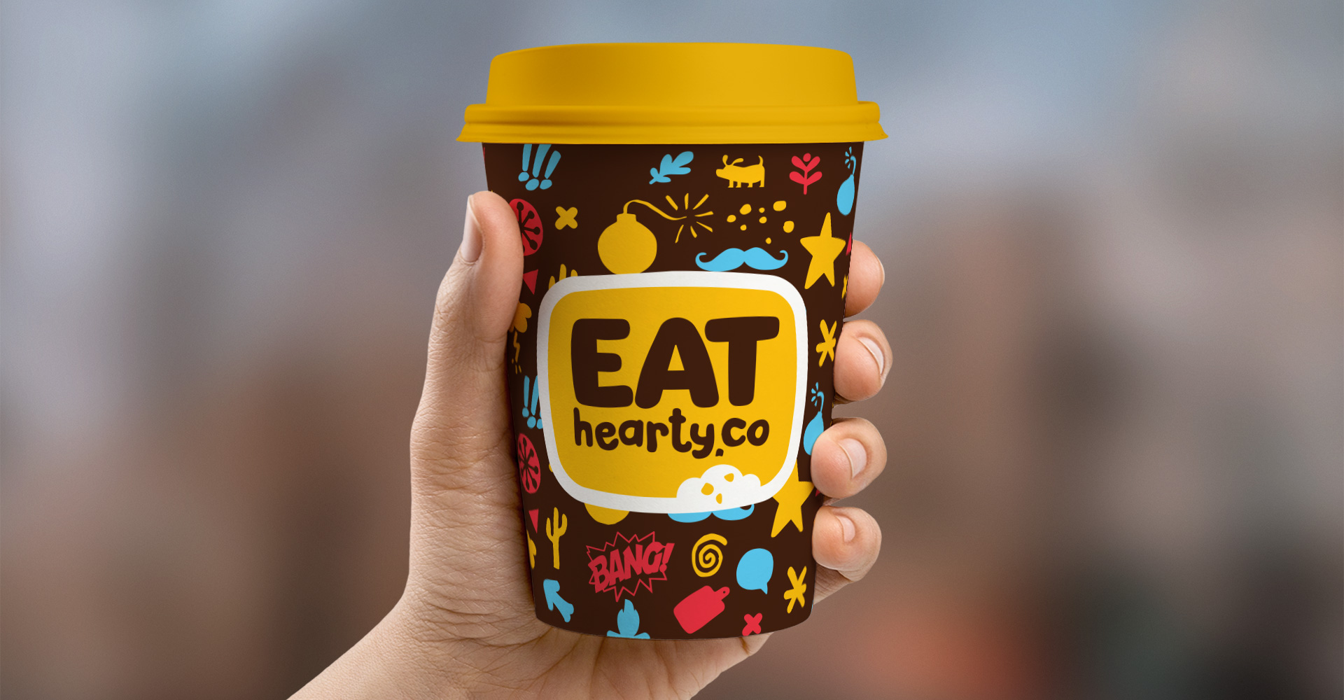 Dizajn logotipa za fast food restoran Eat Hearty Co.