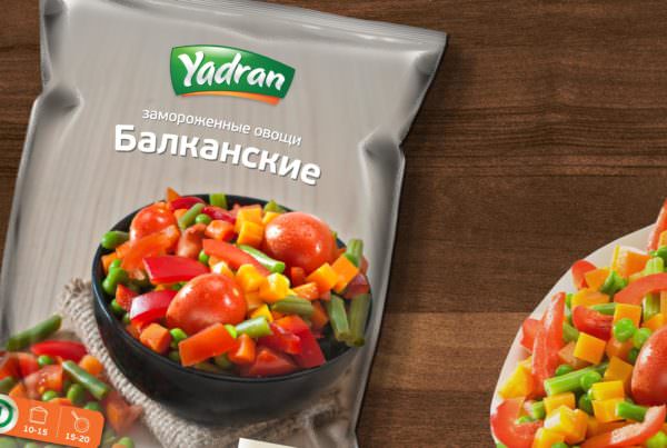 Dizajn i izrada pakovanja za smrznuto povrće Yadran